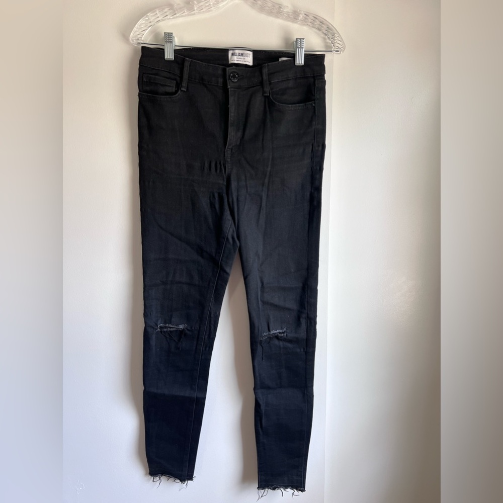 William Rast High Waisted Black Skinny Jeans